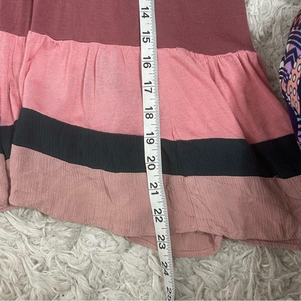 Anthropologie Meadow Rue Color Block Ruffle Top - Picture 15 of 15